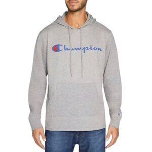 New Champion Mens Hoodie Outdoor Classic Athleisure Pocket Large Gray